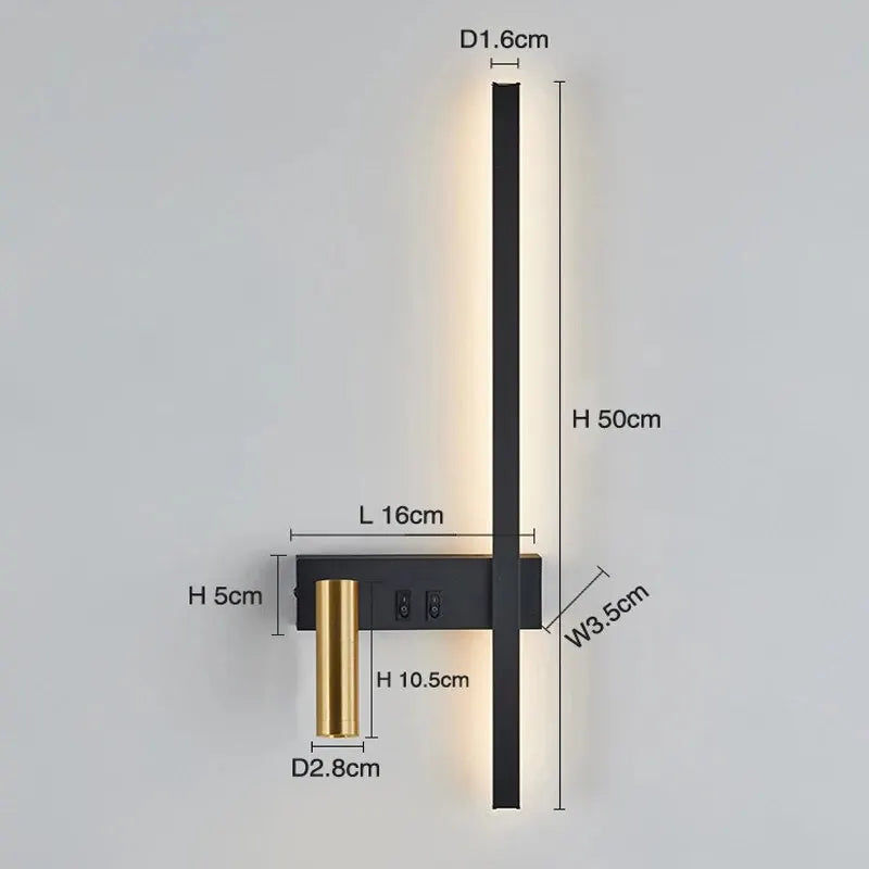 Lampe de Chevet Murale LED Moderne