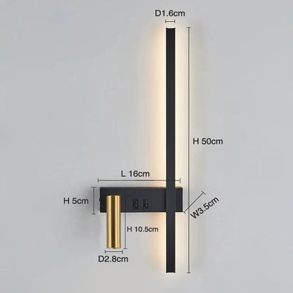 Lampe de Chevet Murale LED Moderne