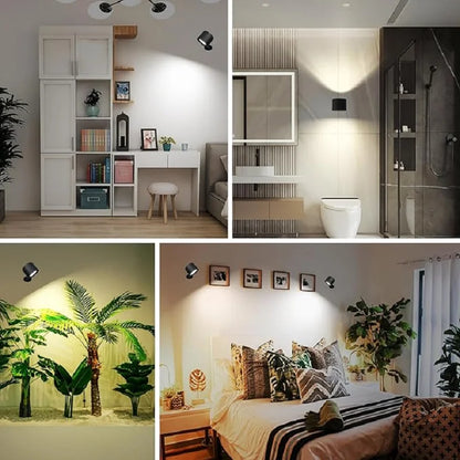 Applique Murale LED Rotative à 360°sans fil