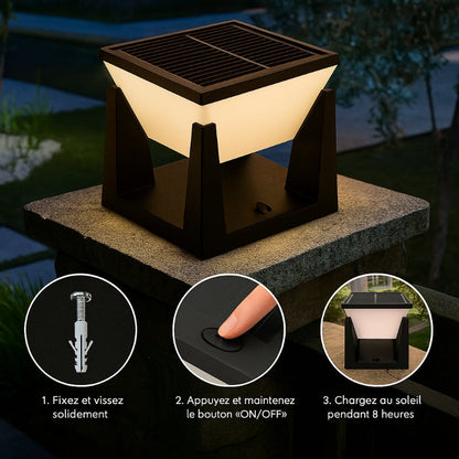 Lampe Solaire de Pilier LED IP65