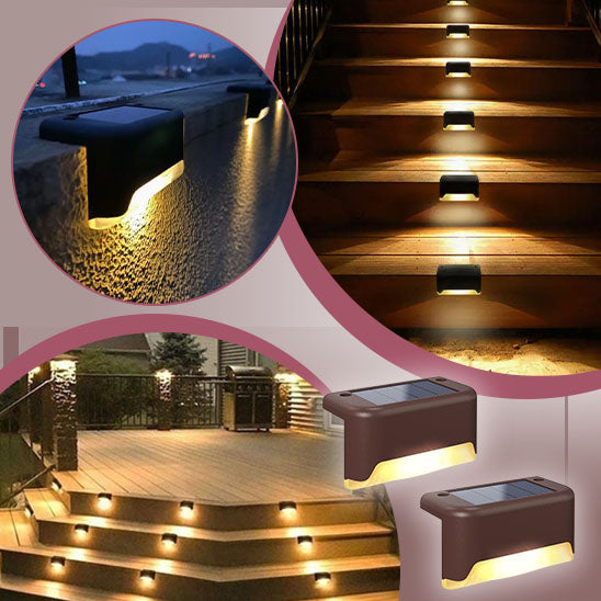 Lampes solaires de terrasse à LED étanches