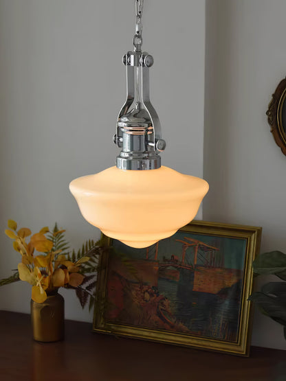 Suspension Lavagna Schoolhouse – Lampe Pendante en Verre et Métal, Design Moderne