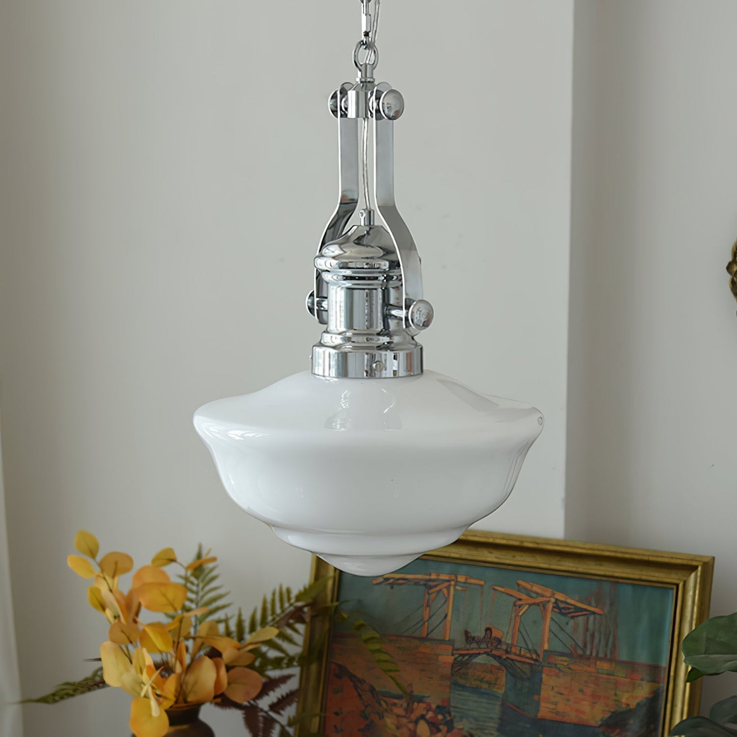 Suspension Lavagna Schoolhouse – Lampe Pendante en Verre et Métal, Design Moderne