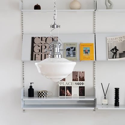 Suspension Lavagna Schoolhouse – Lampe Pendante en Verre et Métal, Design Moderne