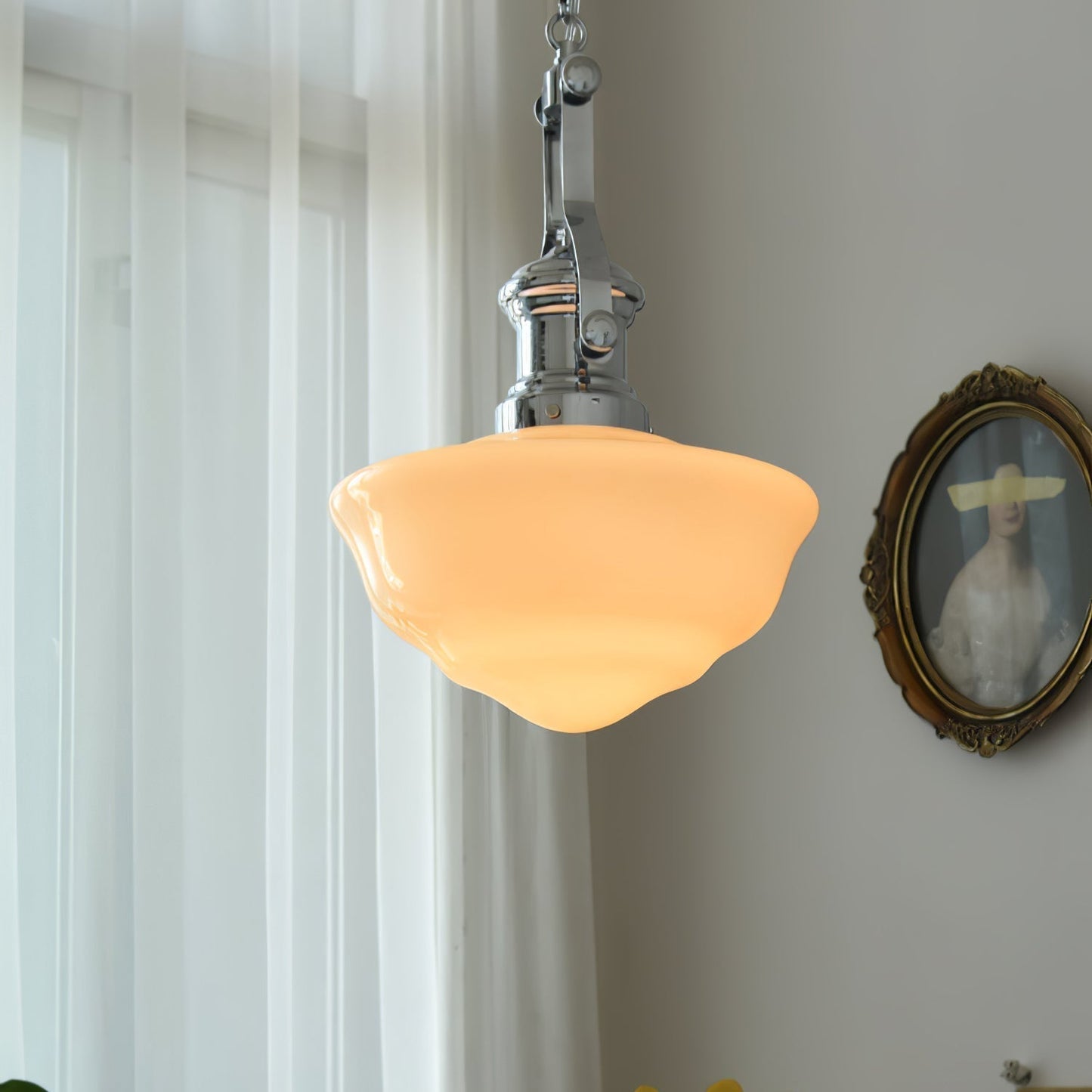 Suspension Lavagna Schoolhouse – Lampe Pendante en Verre et Métal, Design Moderne