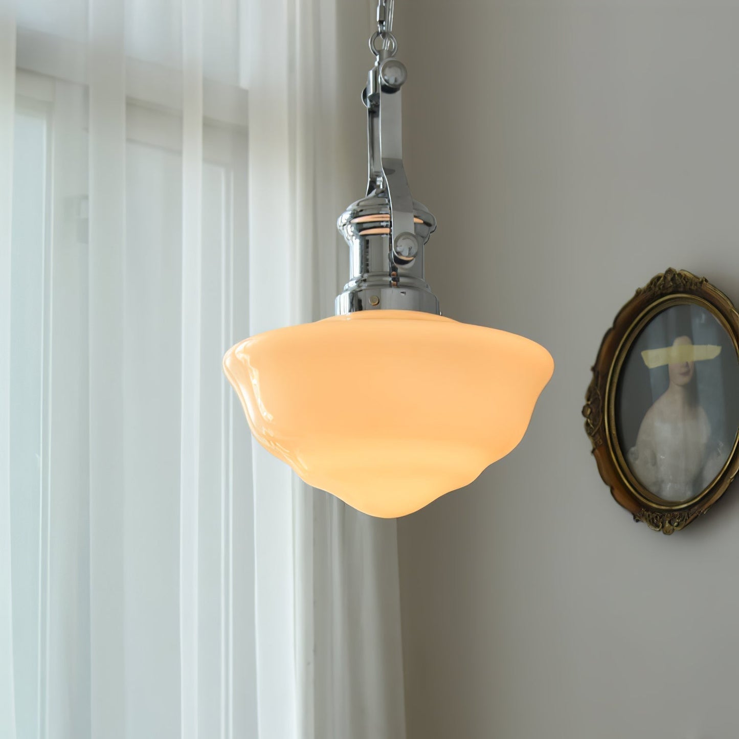 Suspension Lavagna Schoolhouse – Lampe Pendante en Verre et Métal, Design Moderne