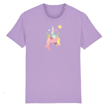 T shirt Unisex Licorne avec des fleurs sur la tête