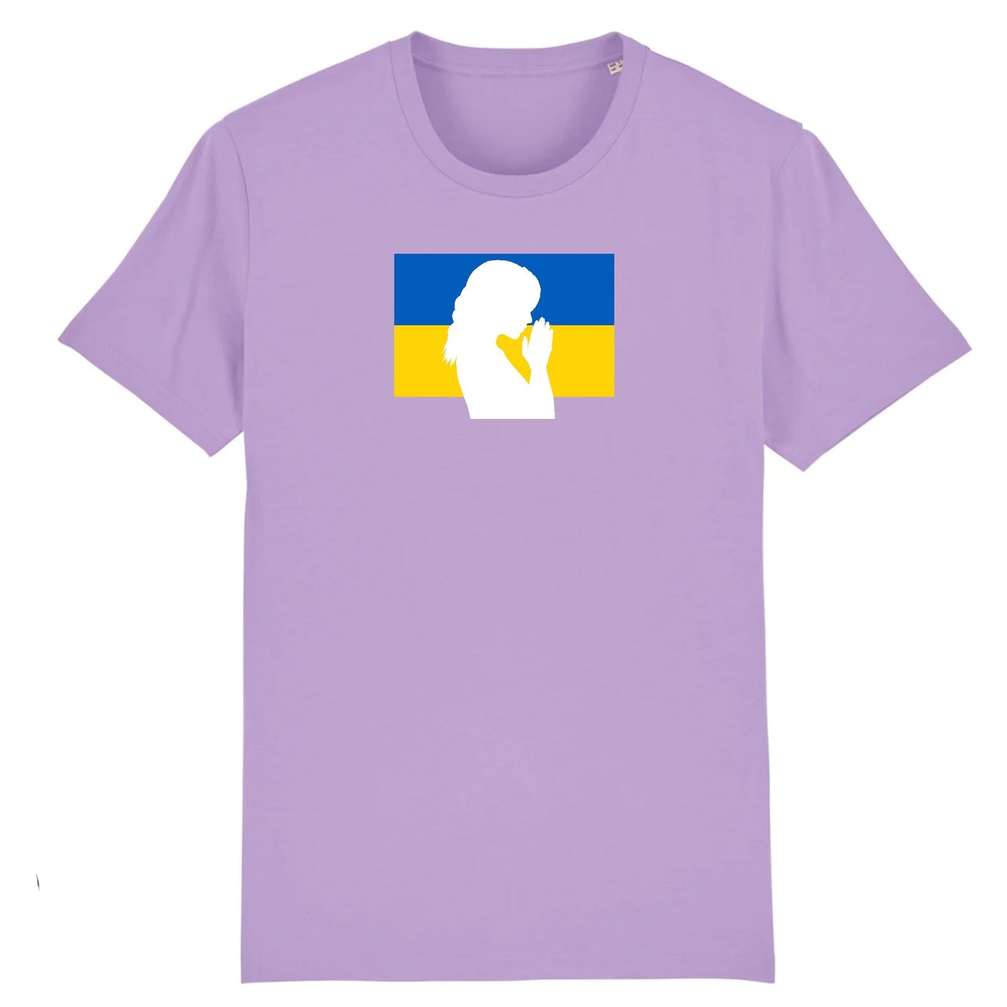 T shirt Unisex Ukraine Silhouette de Femme en Prière