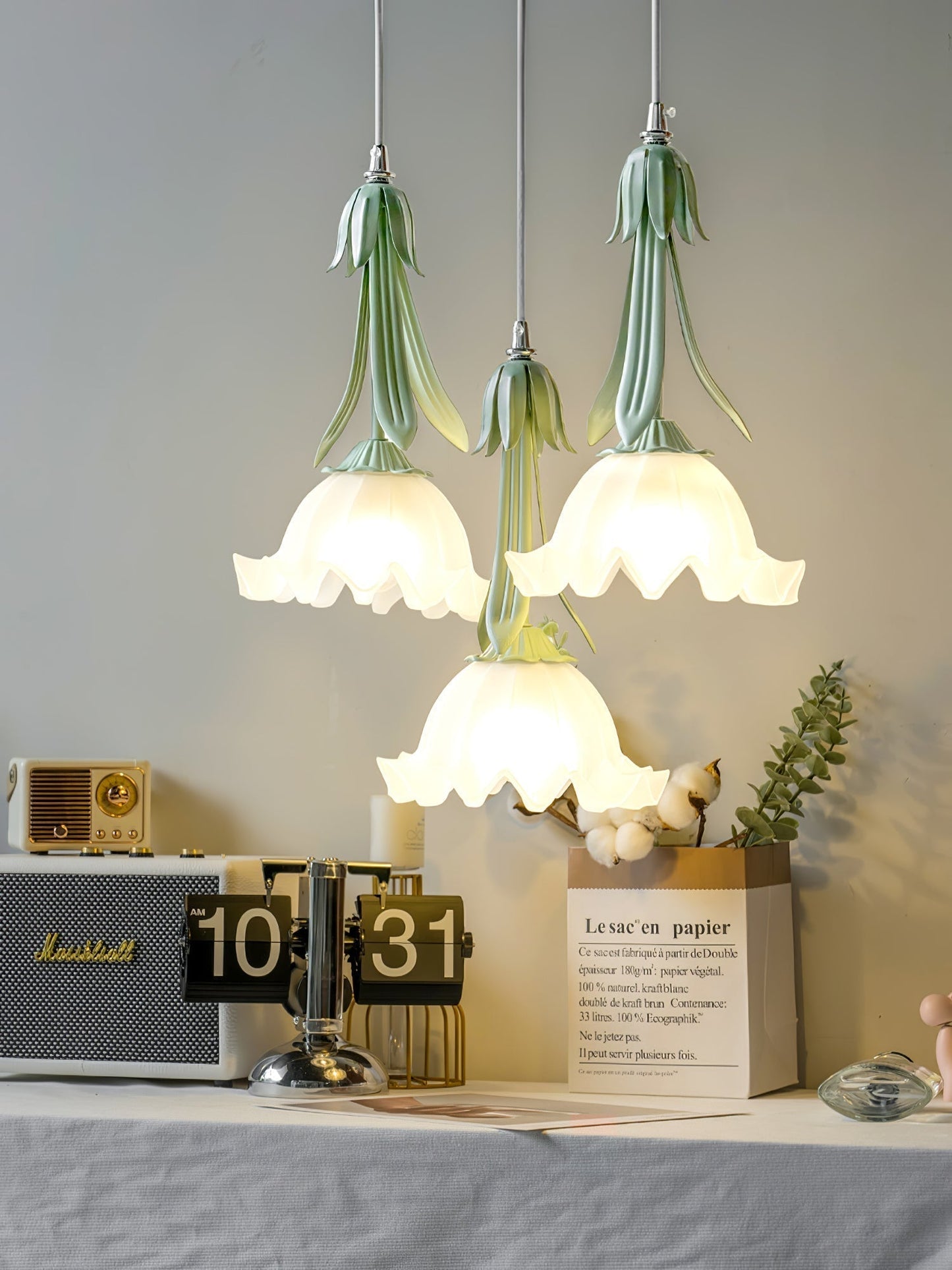 Suspension Maiglöckchen - Design Floral Élégant, Lueur Douce, LED, E27