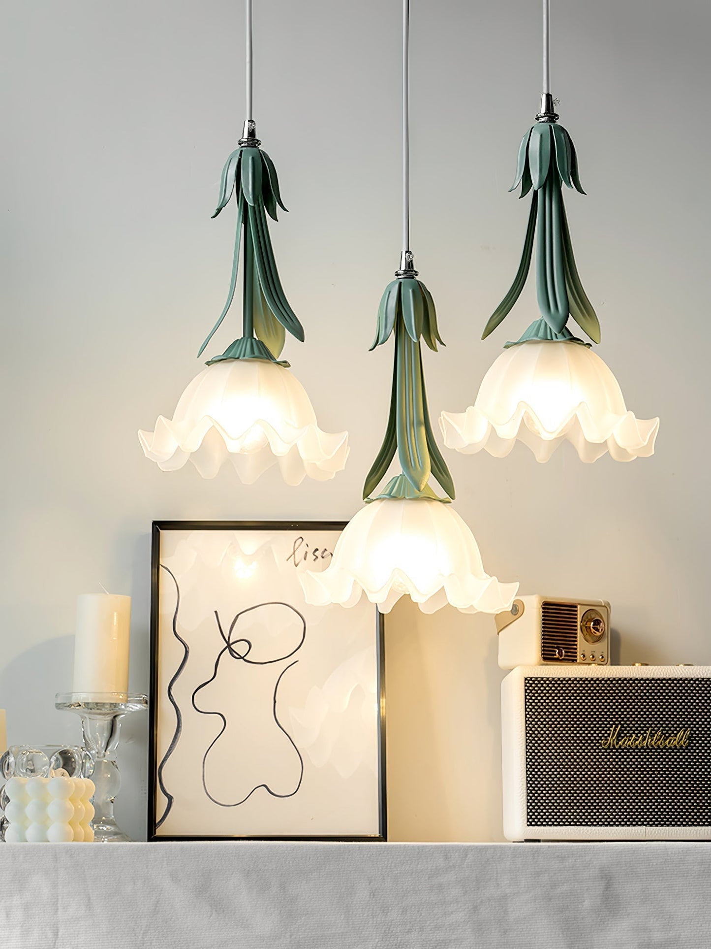 Suspension Maiglöckchen - Design Floral Élégant, Lueur Douce, LED, E27