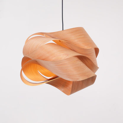 Suspension Link en Bois et Métal - Lampe Moderne à Lumière Douce pour Intérieur Élégant