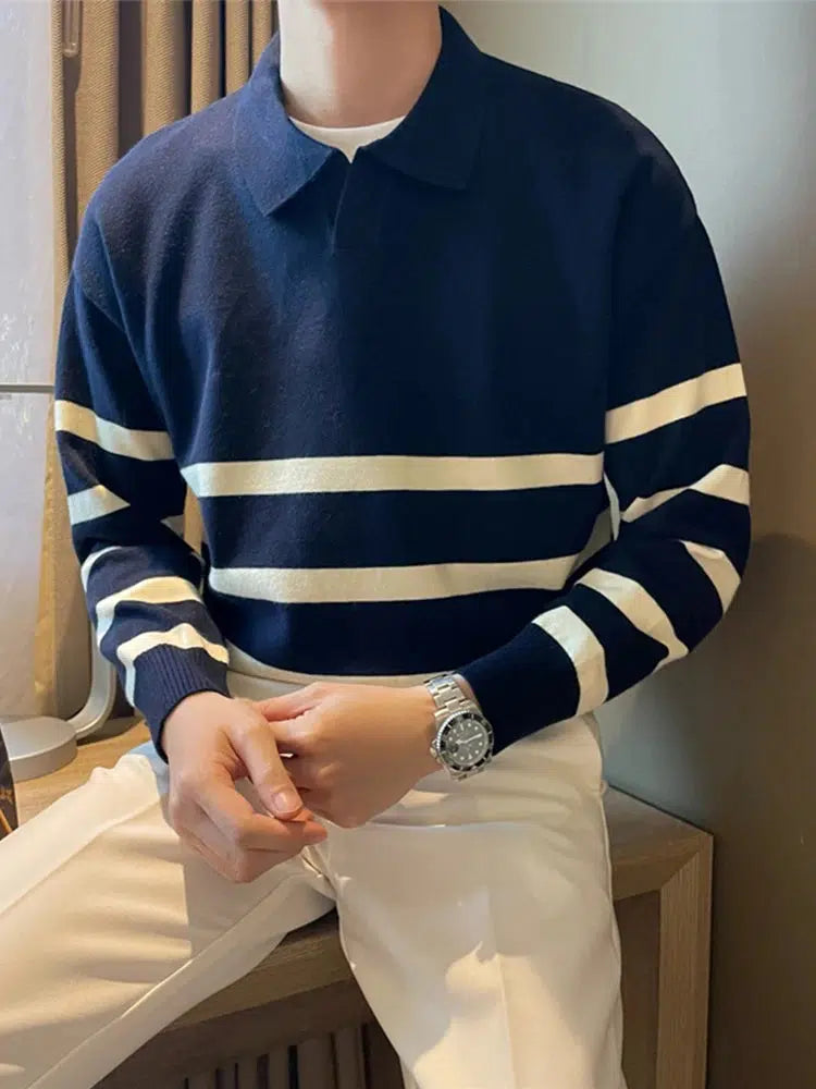 Long sleeve polo-Old Money