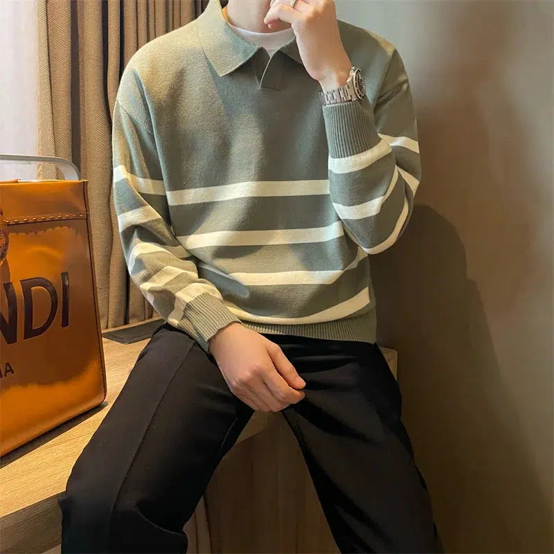 Long sleeve polo-Old Money