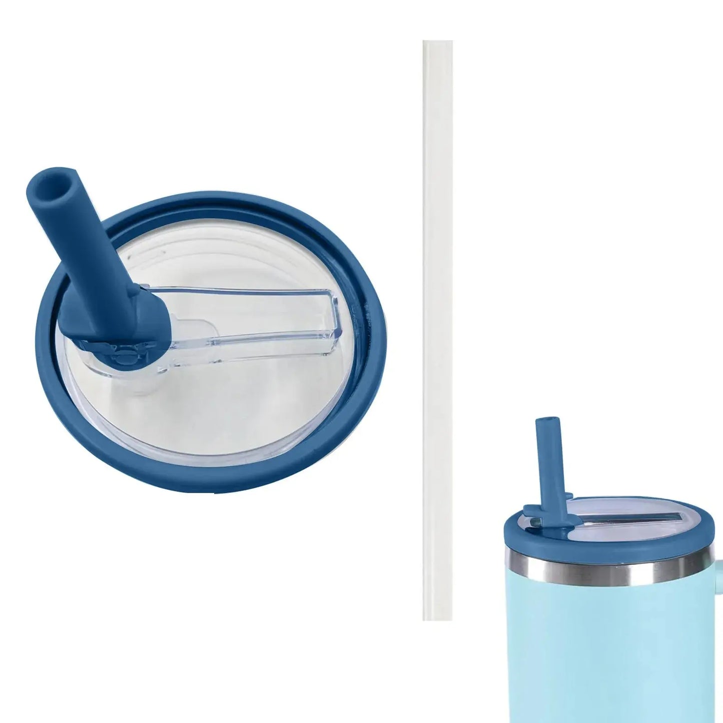 Lot 2 couvercles de remplacement avec paille pour Stanley cup et Hydro Jug 40 oz