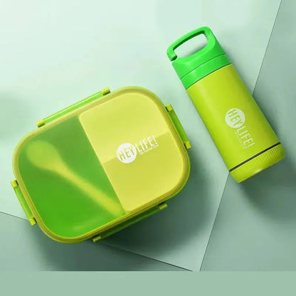 Lunch Box Micro Onde Vert Avec Gourde 33 cl (LIFE)