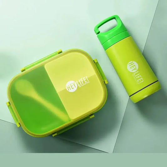 Lunch Box Micro Onde Vert Avec Gourde 33 cl (LIFE)