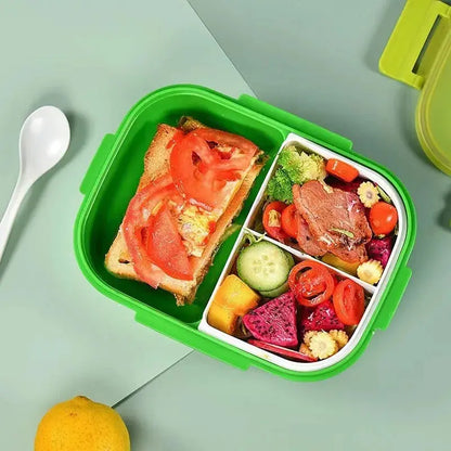 Lunch Box Micro Onde Vert Avec Gourde 33 cl (LIFE)