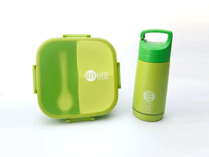 Lunch Box Micro Onde Vert Avec Gourde 33 cl (LIFE)