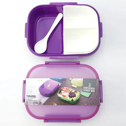 Lunch Box Micro Onde Violet Avec Petite Gourde 33 cl (Healthy)