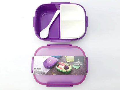Lunch Box Micro Onde Violet Avec Petite Gourde 33 cl (Healthy)