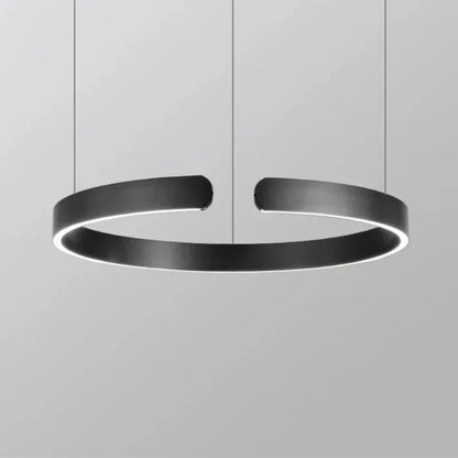 Lustre LED Circulaire Suspendu variant Noir