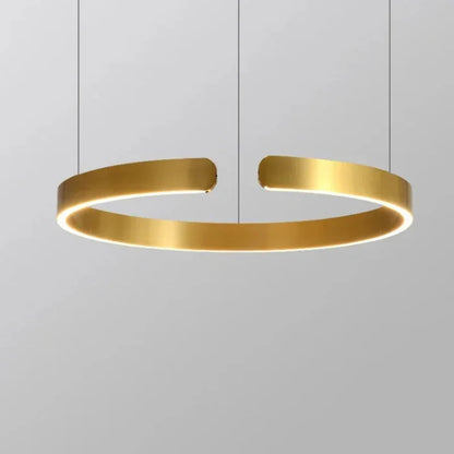 Lustre LED Circulaire Suspendu variant Or
