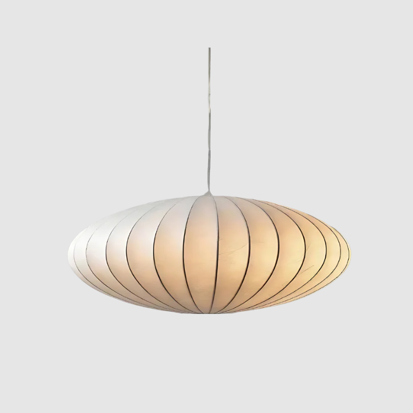Lustre Suspendu Velura – Élégance en Soie & Éclairage Raffiné