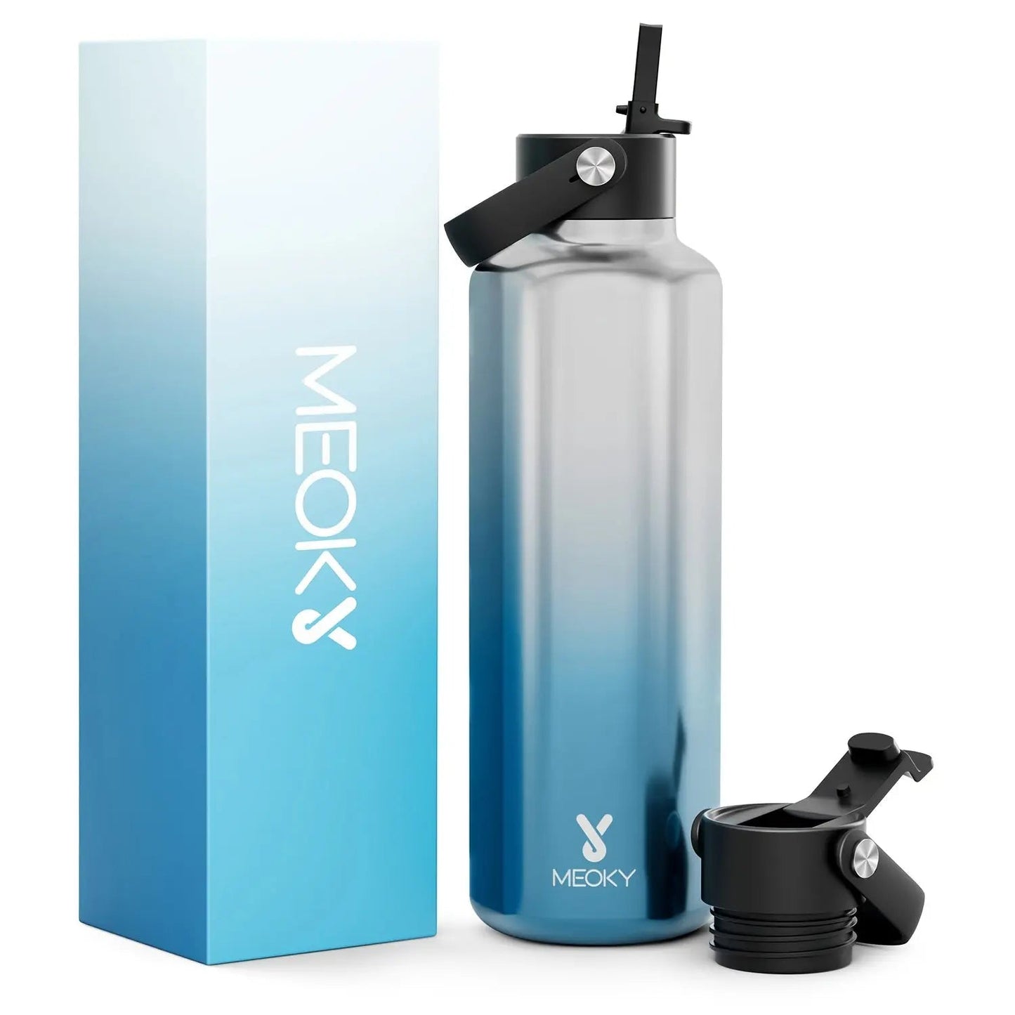 MEOKY Gourde d'Eau Isotherme 24oz (Bleu anthracite)