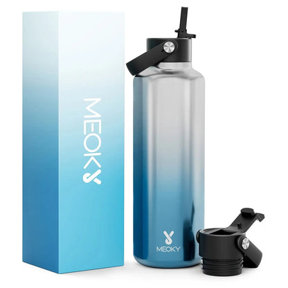MEOKY Gourde d'Eau Isotherme 24oz (Bleu anthracite)
