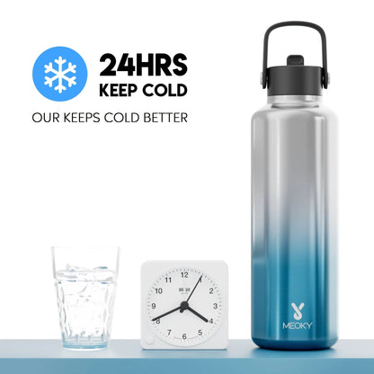 MEOKY Gourde d'Eau Isotherme 24oz (Bleu anthracite)