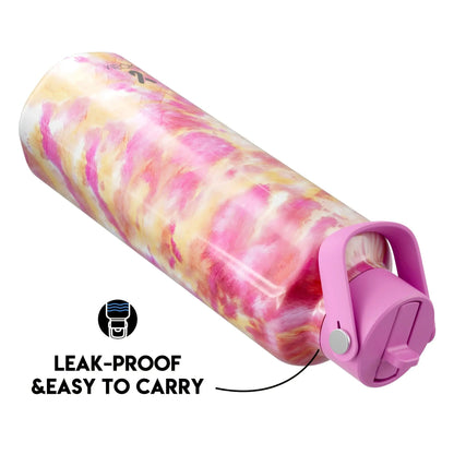 MEOKY Gourde d'Eau Thermique 24oz (Tulipe rose)