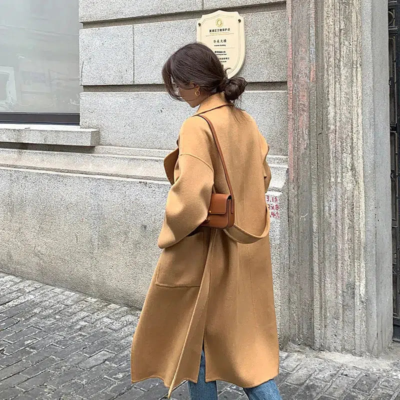 Manteau long classe femme