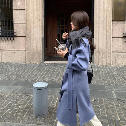Manteau long classe femme