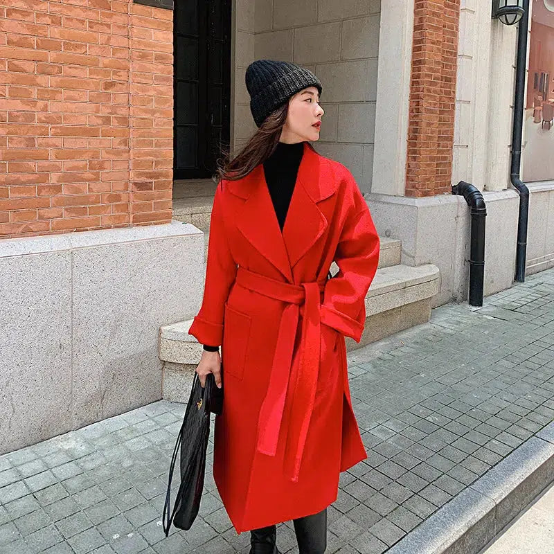 Manteau long classe femme