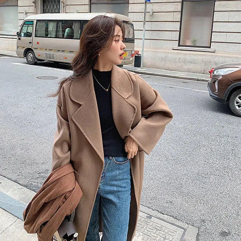 Manteau long classe femme-Old Money