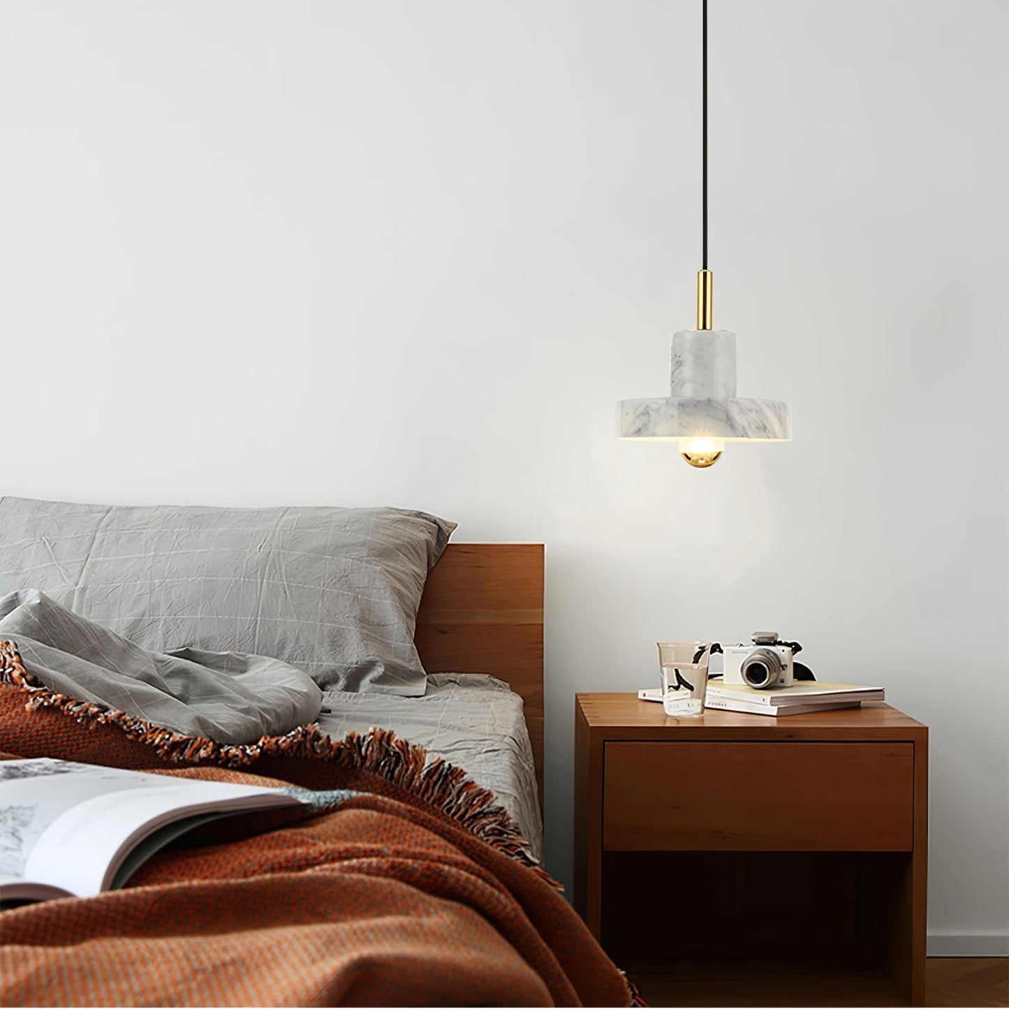 Suspension Marble Aura - Lampe Moderne en Marbre avec LED Intégrée