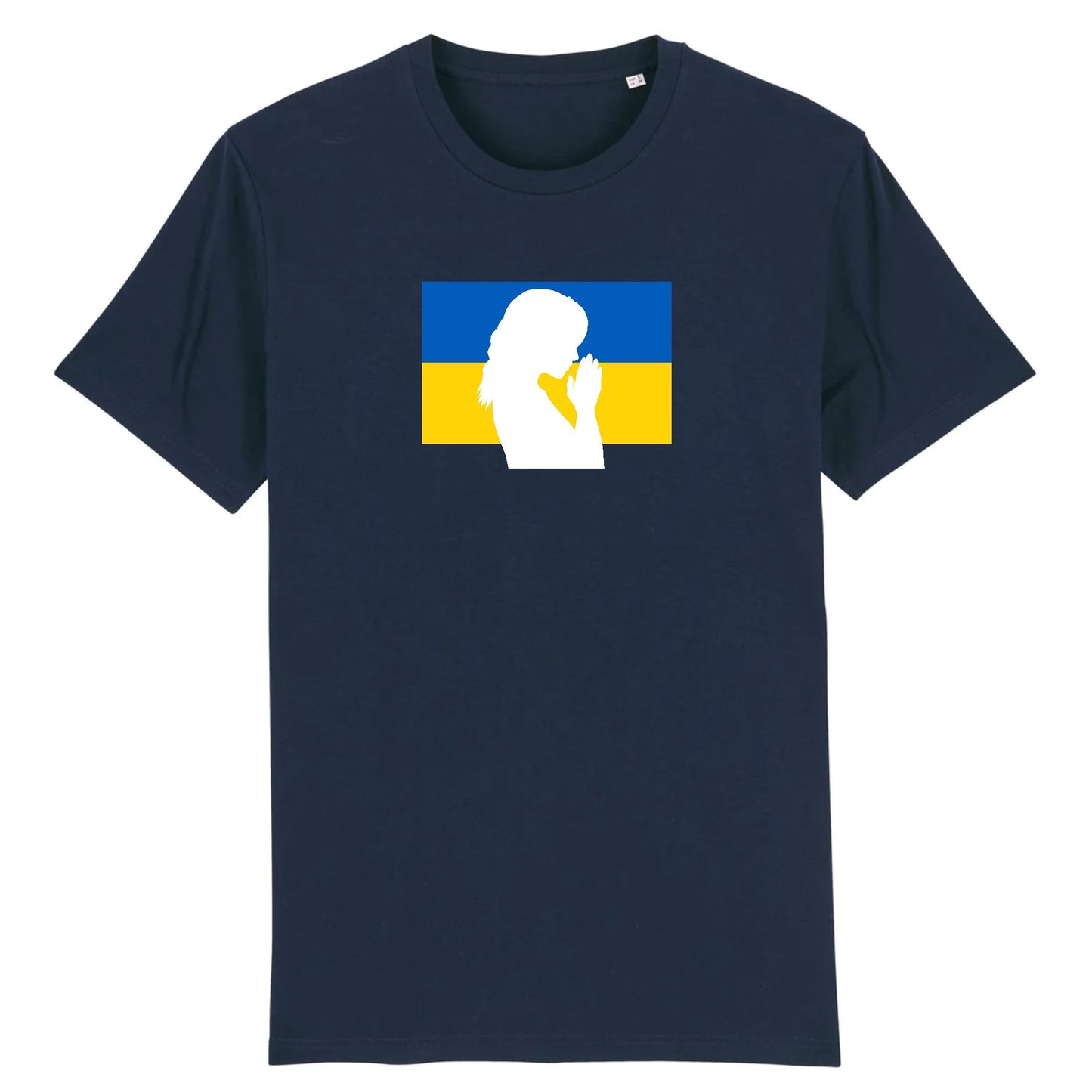 T shirt Ukraine Silhouette de Femme en Prière