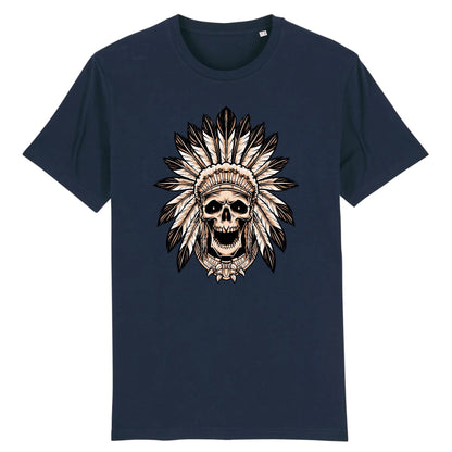 T shirt tête de mort indienne