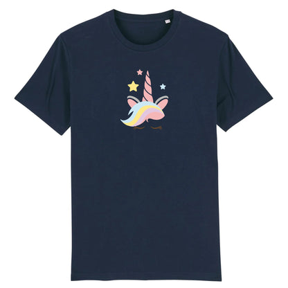T shirt Unisex Licorne avec corne rose