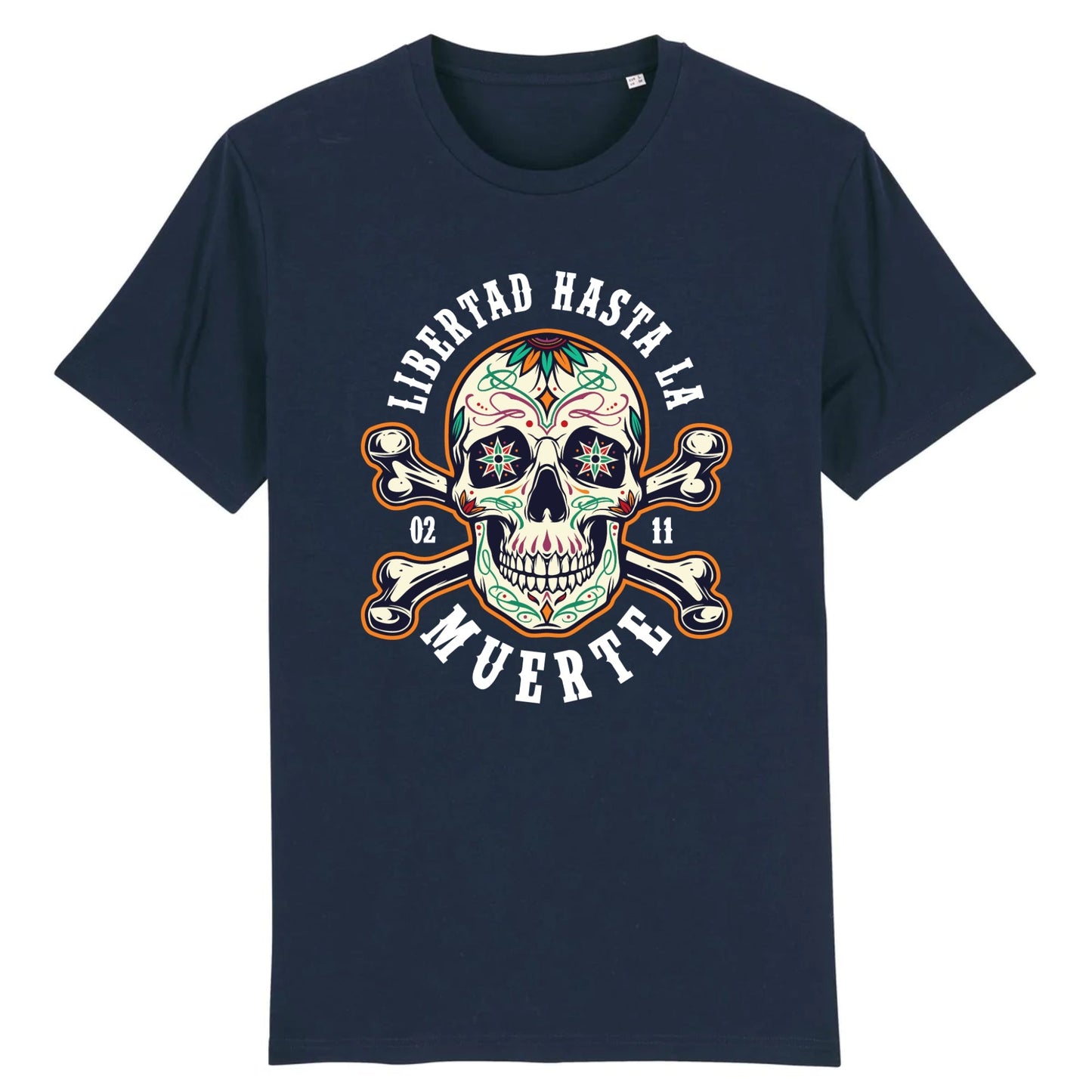 T shirt tete de mort mexicaine Libertad Muerte