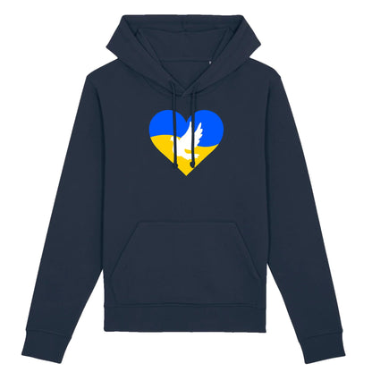 Sweat à capuche Ukraine Coeur Colombe