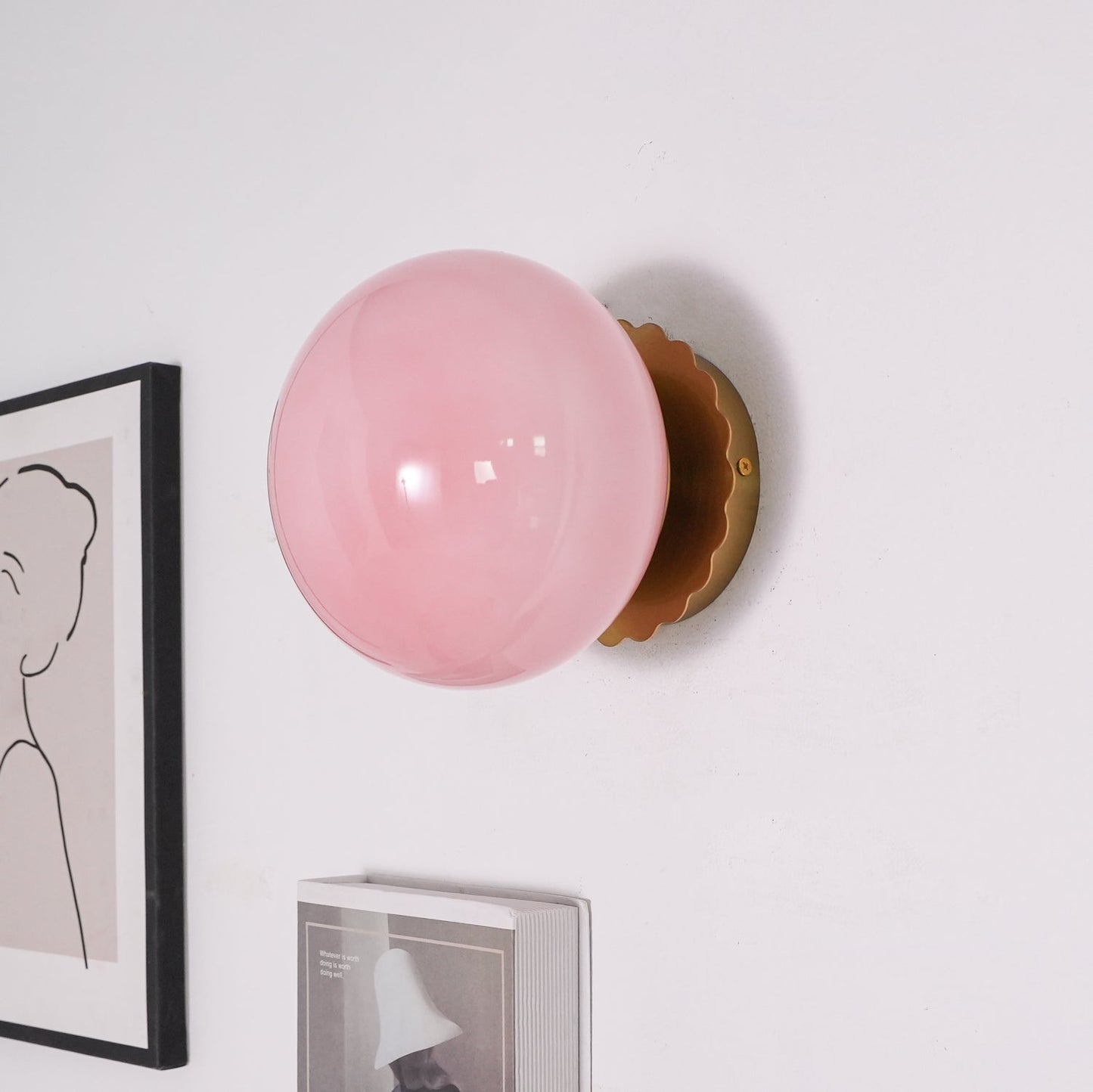 Lampe Moderne en Métal et Verre Rose - Éclairage LED avec Base E27