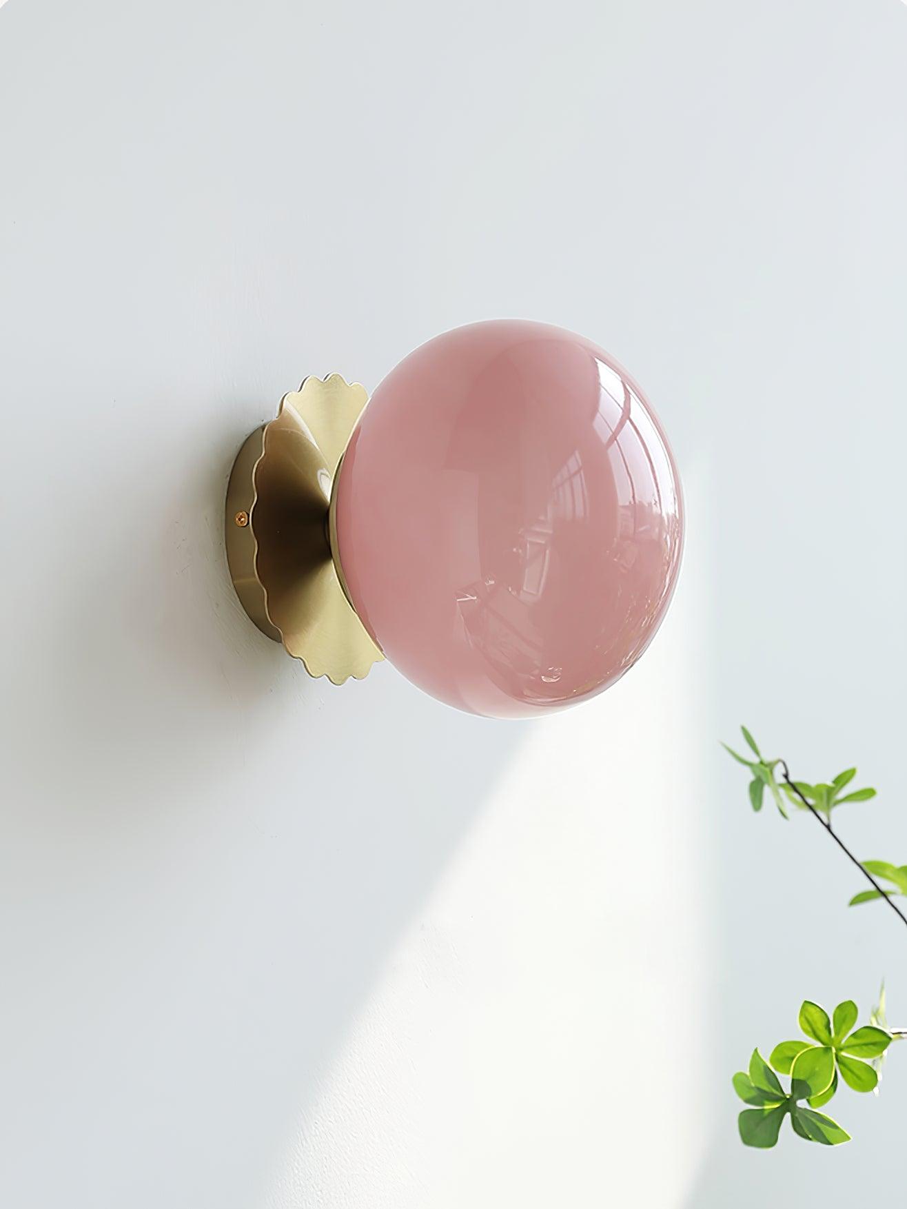Lampe Moderne en Métal et Verre Rose - Éclairage LED avec Base E27