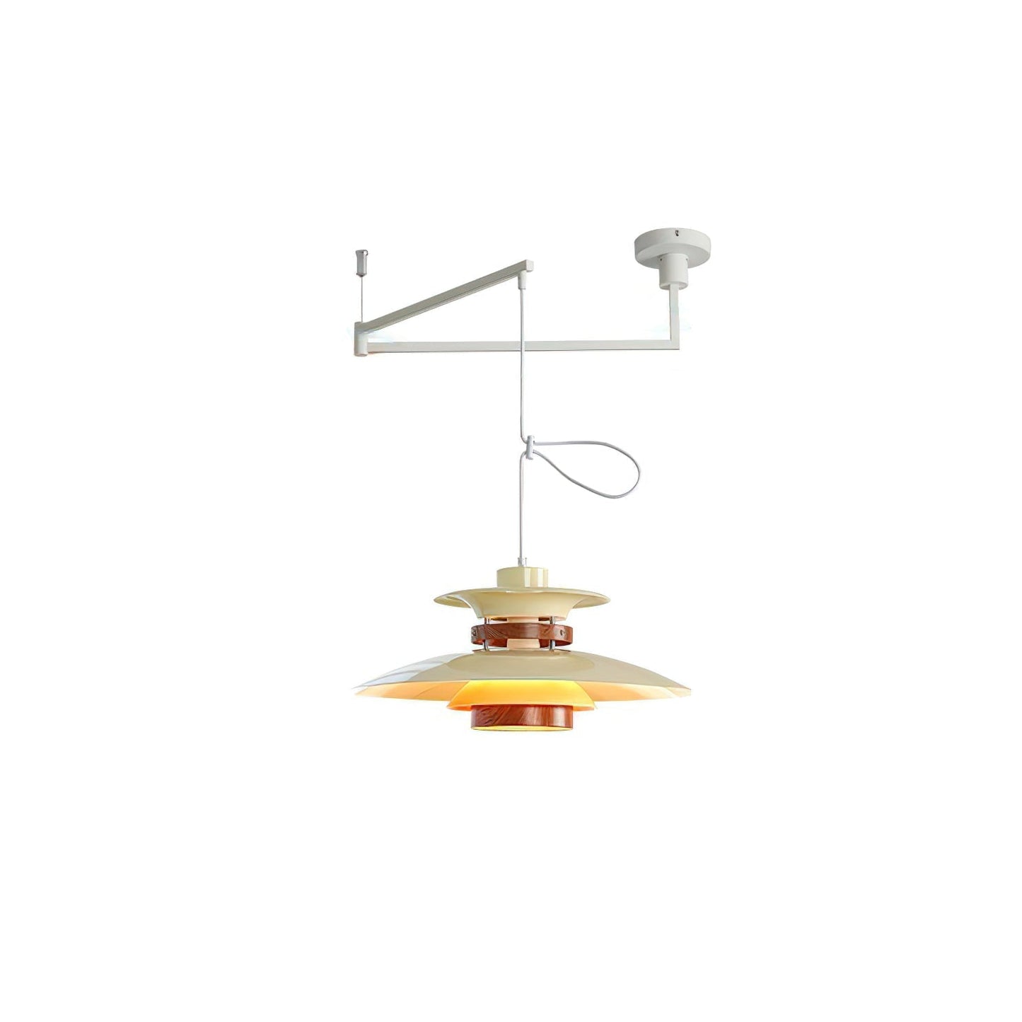 Suspension Mercero à Bras Pivotants – Design Scandinave, Lumière LED