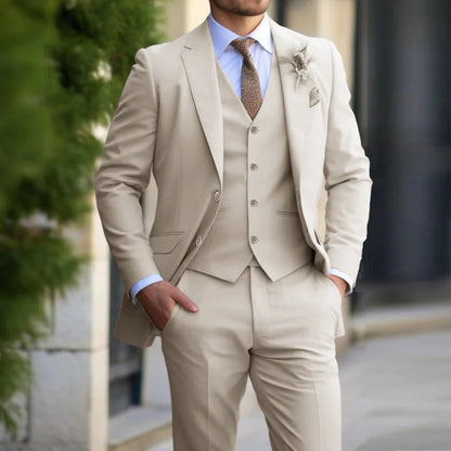 Costume 3 Pièces Homme Weston Élégance – Slim Fit, Confort Haut de Gamme, Polyvalent pour Travail et Cérémonies