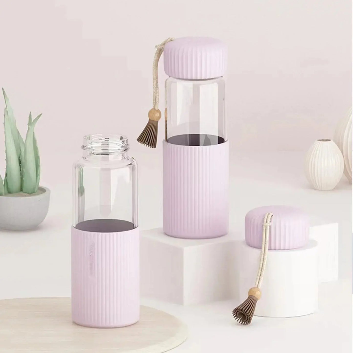 Mini Gourde d'Eau en Verre Borosilicate 350ml