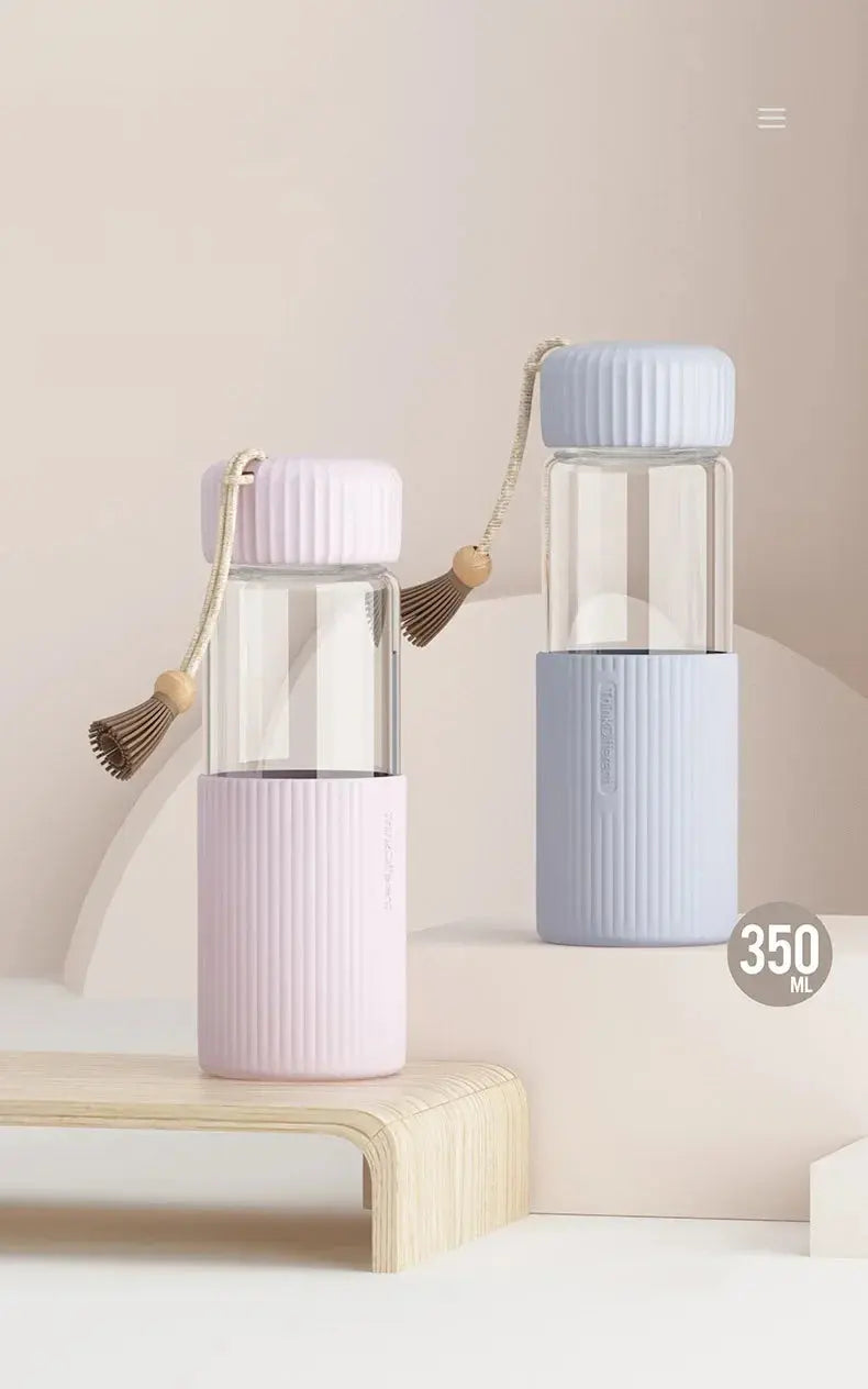 Mini Gourde d'Eau en Verre Borosilicate 350ml