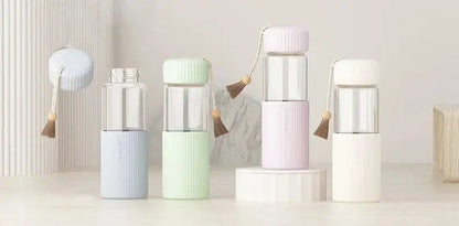 Mini Gourde d'Eau en Verre Borosilicate 350ml