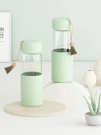 Mini Gourde d'Eau en Verre Borosilicate 350ml