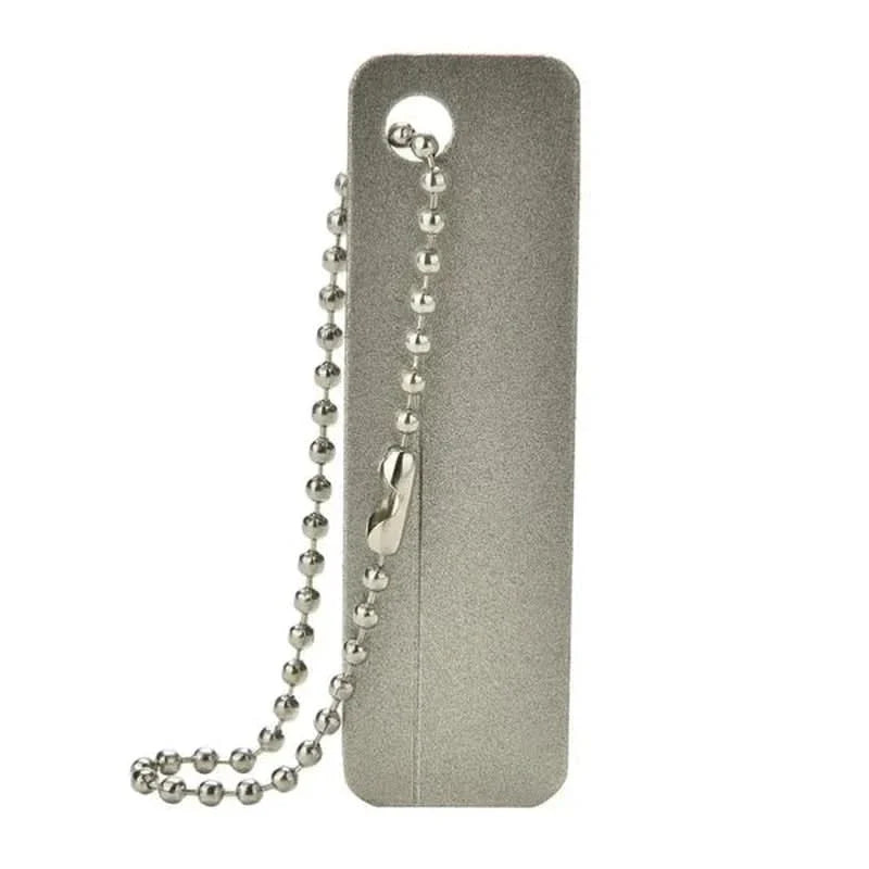 Mini affûteur de poche avec porte-clés – Pierre diamantée pour couteaux et hameçons